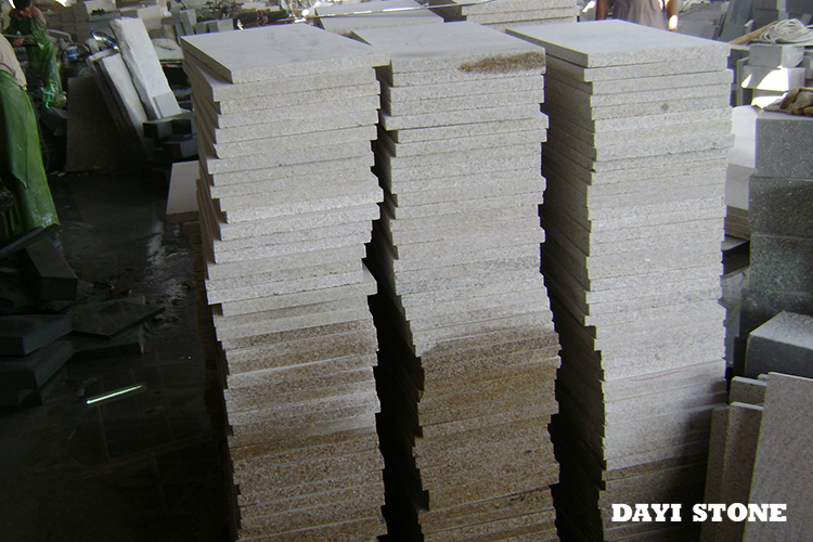 Paving Yellow Granite G682 Surface sandblast others sawn 30x60x3cm - Dayi Stone